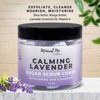 Exfoliating Body Scrub - 12oz LAVENDER Sugar scrub cubes w/Mango Butter & Shea butter- Ultra Hydrating & Moisturizing - Natural & Organic for all body exfoliation-For hands, arms legs, elbow & foot