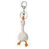 ZIUGLIKAL Hand Crocheted White Goose Keychain Car Key Backpack Charm Key Ring Gift Couple's Model Birthday Halloween Gift (white goose)