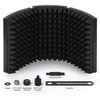 TONOR Microphone Isolation Shield, Studio Mic Sound Absorbing Foam Reflector for Any Condenser Microphone Recording Equipment Studio, Black