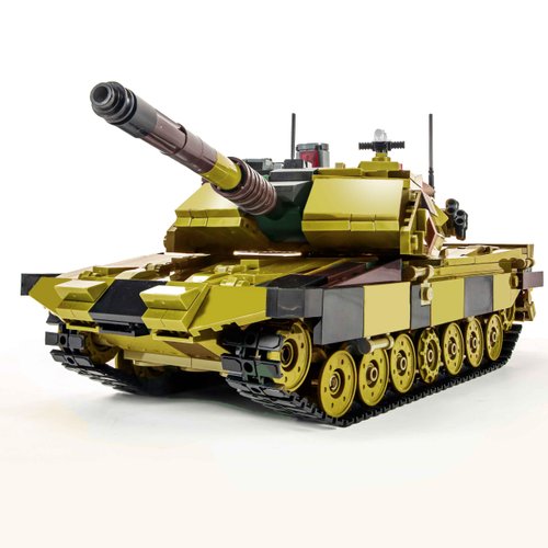 SEMKY Military Series Leopard 2 A7 Main Battle Tank MOC Building Blocks and Engineering Toy（1063 Pieces），with 4 Figure,WW2 Army Tank for Kid and Military Fan