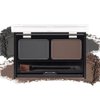 Eyebrow Powder Kit,Eye Brow Powder for Women Long-Lasting Waterproof Two Colors Brow Filler Get Full Defined Natural Brows,Eye Brow Contour Palette with Double-ended Eyebrow Brush-Dark Brown+Dark Gray