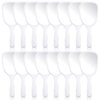 16 Pieces Hand Handheld Mirror with Handle Plastic Travel Makeup Handheld Cosmetic Mirror, Portable Vanity Mirror for Travel, Camping, Home, 3.15 Inch Wide, 7.09 Inch Long (White)