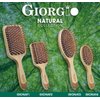 Giorgio Eco Friendly Wooden Bristle Hairbrush Set - Detangling Brush and Hair Growth Brush for Thick or Long Hair - Paddle Hair Brush with Anti Static Beechwood and Silicone Massage Cushion