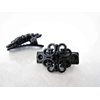 Set of 2 extra tiny small black filigree metal alligator hair clip for fine (Primary color: Silver)