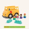 Battat – School Bus – 8Pc Construction Set – 5 Figures & 2 Blocks – Build-On Vehicle – 12 Months + – Locbloc® School Bus