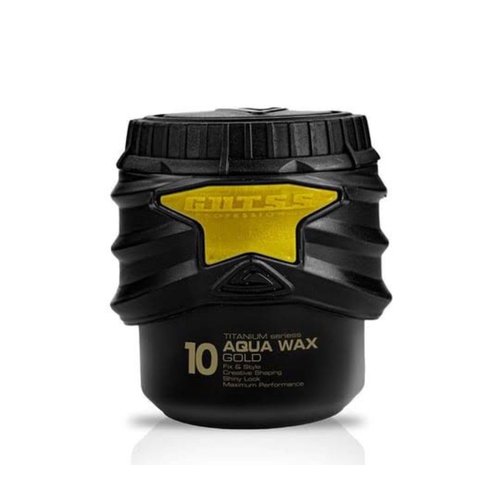 Generic Gutss professional 10 Titanium Aqua Hair Wax Gold Fixation System Pilable Styling Maximum Performans 150 ml, Yellow
