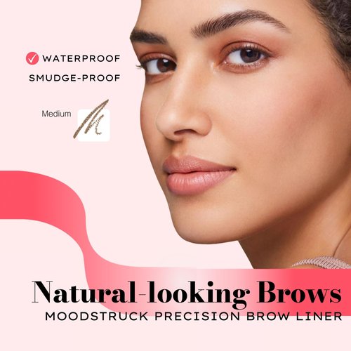 Younique MOODSTRUCK PRECISION Brow Liner | Medium Light Brown to Auburn | Waterproof, Smudge-Proof, & Long-Lasting Make Up | Eyebrow Pencil for Fuller, Natural-Looking Brows