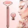 2-IN-1 Electric Jade Roller Massager Facial Roller & Face Massager, Rose Quartz