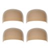 OMORFIEER Wig Caps, Stocking Caps For Wigs Stretchy Wig Caps For Women Beige 4PCS