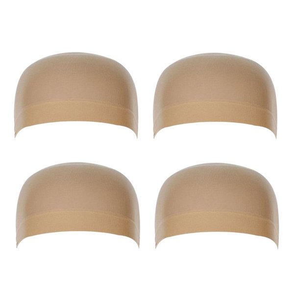 OMORFIEER Wig Caps, Stocking Caps For Wigs Stretchy Wig Caps For Women Beige 4PCS