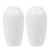 SEWACC 2Pcs Miniature Ceramic Vase Dollhouse Mini Vase Model Furniture DIY Doll House Vase Micro Landscape Fairy Garden Decoration ( White )