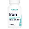 Nutricost Iron for Women 65mg, 180 Capsules, with Vitamin C, Folate, & Vitamin B12 - Vegetarian Friendly, Non-GMO, Gluten Free