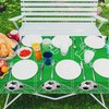 durony 2 Packs Soccer Table Covers Plastic Soccer Party Tablecloths for Soccer Event, Soccer Party Supplies Set Birthday Party Outdoor School Event Decorations