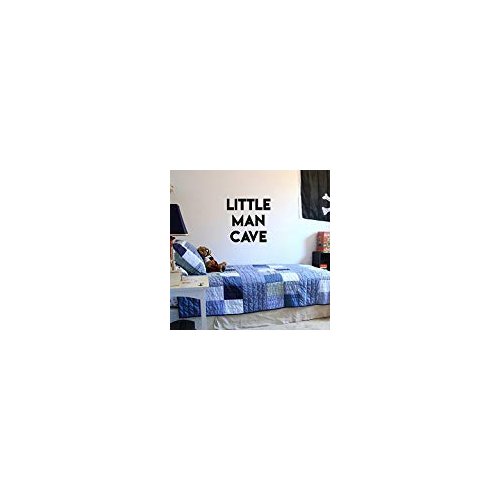Vinyl Wall Art Stickers for Baby Boys Nursery Room - Little Man CAVE - 20" x 20" - Boys Bedroom Vinyl Wall Decor - Cute Wall Art Decals for Toddler Childrens Room