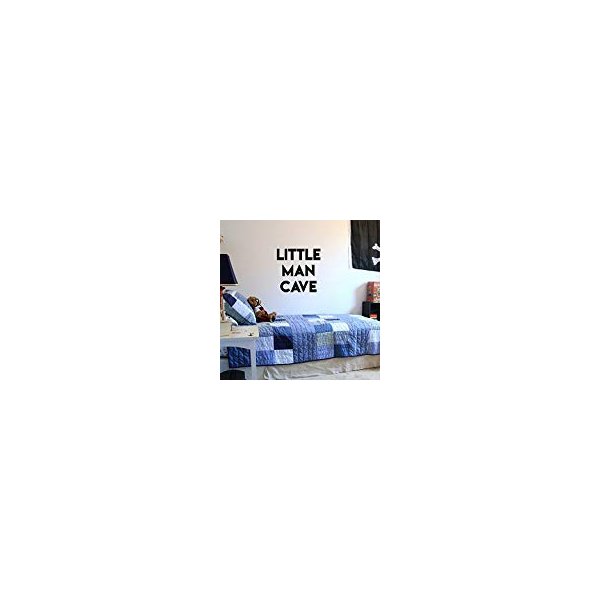 Vinyl Wall Art Stickers for Baby Boys Nursery Room - Little Man CAVE - 20" x 20" - Boys Bedroom Vinyl Wall Decor - Cute Wall Art Decals for Toddler Childrens Room
