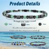 SROBENZ 12 Pcs Therapy Hematite Anklet Bracelet Energy Healing Anklet Set for Women Men Lymphatic Drainage Anti-Anxiety Magnetic Obsidian Beach Anklets Bracelet