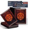 WizardWard MTG Card Sleeves (Red Arcane) Pack of 105 - Smooth Shuffling MTG Sleeves 100 Micron Thickness -66mm x 90mm Magic the Gathering Card Sleeves