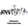 Replacement Parts for Little-People Christmas Nativity Playset - Replacement 2 Sheep Figures ~ Works with FPT07, DPX53, J2404 and Many Other Sets
