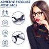 68 Pairs Anti-Slip Eyeglass Nose Pads Set, 48 Pairs Soft EVA Foam Self Adhesive Glasses Nose Pads 16 Pairs Black Transparent Silicone Nose Pads, 4 Pairs Temple Tip Sleeve Retainer for Sunglass Glasses