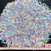 Heart Star Butterfly Craft Sequins Holographic Nail Glitte Confetti Shell Snowflakes Nail Art Holographic Glitter Nail Art Glitter Sequins for Women Girls Nail Decoration(Purple-50G)