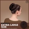 Teenitor 4pcs Hair Bun Maker-Brown Hair Buns for kids Girls, Hair Donuts, Ballet Bun Maker, 4 Size