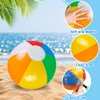 Vellibring 24 Pack 12" Summer Inflatable Beach Balls Bulk Rainbow Swimming Pool Water Games Toys for Kids Summer Party Supplies Decorations