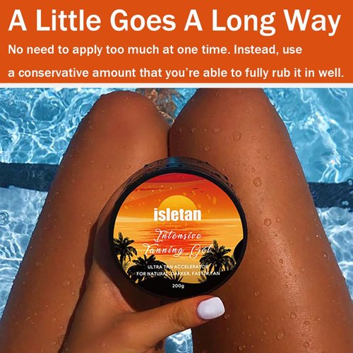 isletan intensive tanning gel pineapple, tanning gel for outdoor sun & tanning bed