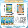 Wiooffen 168 Pages Under The Sea Maze Books for Kids Ages 3-8, 6-Pack- 6 Beginner Level Kids Activity Books Busy Books Ocean Animals Activity Books Coloring Books Fun Games Birthday Gifts Supplies