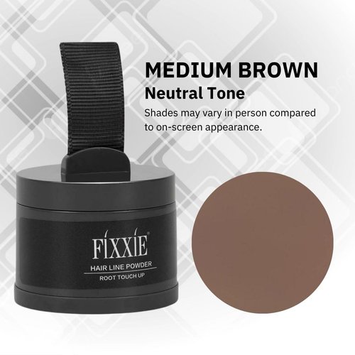 Hairline Powder, Root Touch Up Medium Brown Powder, Instant Hair Loss Concealer Hair Powder for Thinning Hair, Windproof & Sweatproof Hair Root Cover Up Powder with Mirror and Puff
