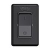 Leisure LED Modern Single SPST On-Off Switch with Bezel, 12-Volt, for RV, Trailer, Camper, with Label Sticker (Black)