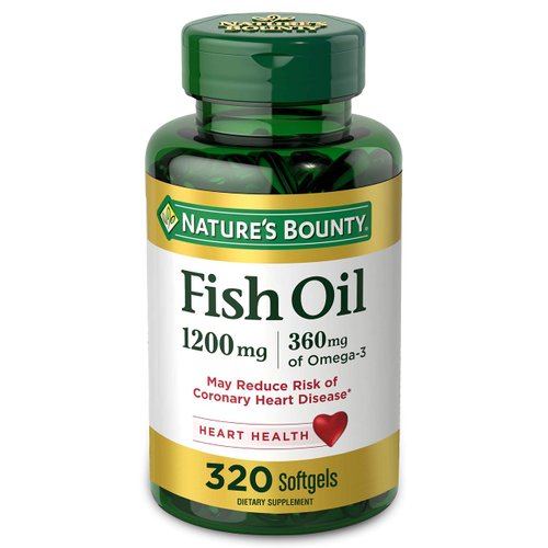 Nature's Bounty Fish Oil Softgels 1200 mg, 320 Count