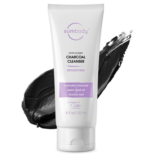 Sumbody Deep Pore Cleaner Detoxifying Face Wash for Oily Skin Charcoal Cleanser - Daily Moisturizing Face Wash for Men, Women, and Teens, Hydrating Gentle Face Cleanser for Sensitive Skin, Made in USA