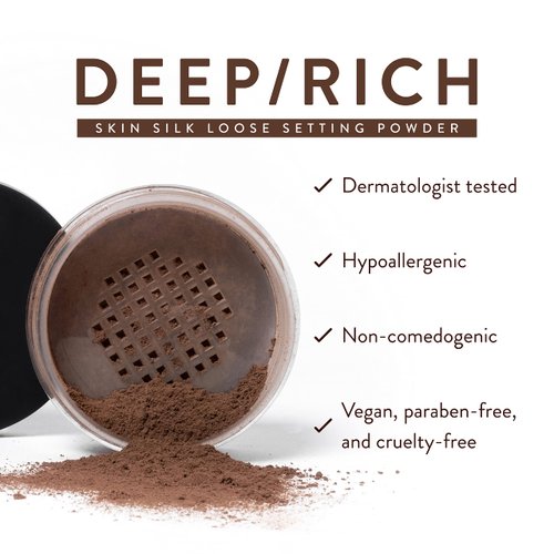 Mented Cosmetics Skin Silk Loose Setting Powder, Loose Setting Powder for Dark Skin, Setting Powder Makeup for Black Women Talc Free, Loose Face Powder Dark Skin, Loose Powder Makeup for Black women