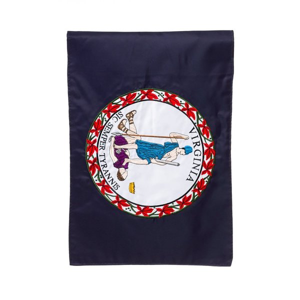 Evergreen Flag Virginia State Flag Garden Applique Flag | Patriotic Garden Flag 12x18 Double Sided | Small Garden Flags For Outside | All Seasons | Welcome State Flag for Yard Porch Garden