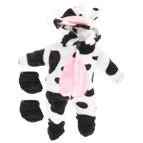 Toyvian 1 Set 18 Inch Doll Pjs 18 Inch Doll Matching Pajamas Doll Cow Jumpsuit 18 Inch Doll Outfit 18 Inch Doll Cow Costumes Kids Dress up Party Costume Kids Decor Animal Baby Puppet Cloth