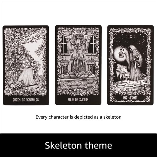 Da Brigh Darkside Skeleton Tarot Cards Deck, Standard Edition, White