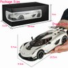 Therina Toy Cars Model Koenigsegg Jesko 1/24 White Alloy Collectibles Die-cast Vehicles with Sound and Light