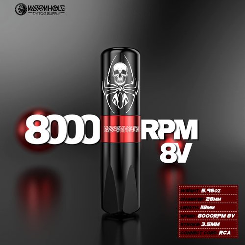 Tattoo Kit, Wormhole Tattoo Gun Kit Tattoo Machine Kit with Tattoo Gun 11 Tattoo Inks 10 Tattoo Cartridge Needles, Power Supply Tattoo Pen Kit for Tattoo Artists and Beginners WTK187