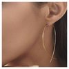 Yheakne Boho Thin Arch Hoop Earrings Gold Threader Wire Earrings Open Hoop Earrings Minimal Everyday Earrings Jewelry for Women