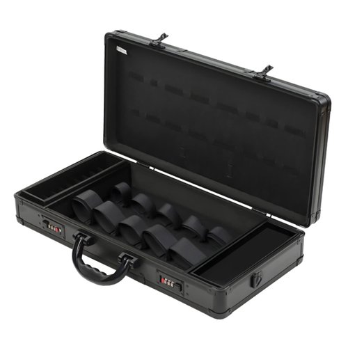 YIYIBYUS Professional Barber Case Barber Carrying Case Black Barber Beauty Salon Tool Kits Portable Travel Carry Case with Lock Barber Travel Organizer Tool Box for Hair Stylist Pet Groomer
