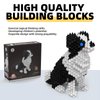 KADELE Cute Dog Building Animal Sets, Extremely Challenging STEM Building Blocks Decor for Adults Kids, Micro 3D Educational Toys for Boys Girls Ages 8 and Up，Border Collie