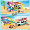 CUBIMANA 3-in-1 Cat Car Building Set, Girls Camper Van Building Block Sets, Ice Cream Truck City Bus Building Toys with Slide and Stickers, Gifts for Kids Girls Boys Age 6 7 8 9 10 11 12+ (494PCS)