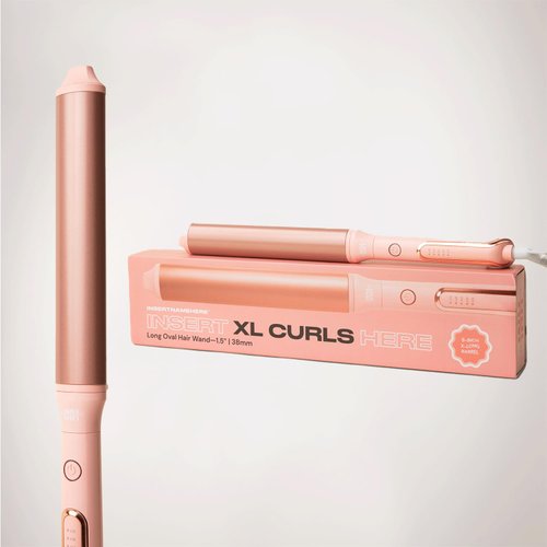 INH Extra Long Oval Barrel Curling Iron with Tourmaline Ceramic Wand & Ionic Technology for Longer, Looser Curls | Clamp-Free Z-Formation Wand for Frizz-Free Hollywood Blowout