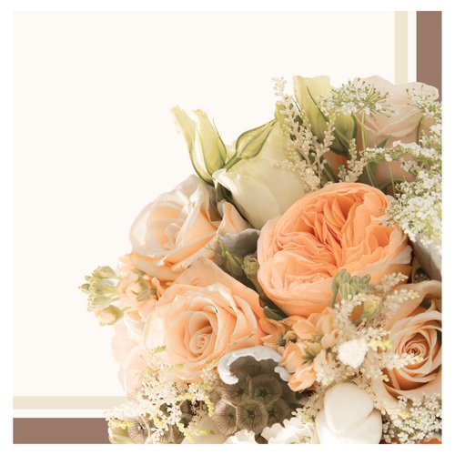 Creative Converting 16-Count Paper Beverage Napkins, Rose Gold Bouquet, 5", Multicolor