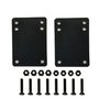 VJ Longboard Skateboard Riser Pads 12mm (1/2 ") Black w/Skateboard Screws Hardware BK 1.75" (12mm Riser w 1.75inch Screws)