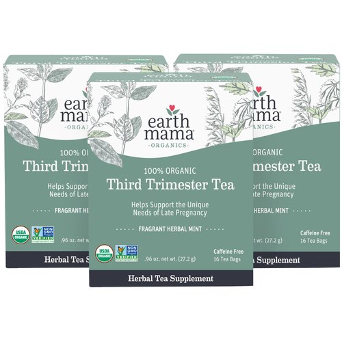Earth Mama Organic Third Trimester Tea Bags | 100% USDA Organic Herbal Tea for Late Pregnancy Com...
