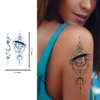 PADOUN Space Semi Permanent Tattoo, 6-Sheet Long Lasting 1-2 Weeks Temporary Tattoos Universe Sun Moon Stars Tattoo Stickers, Waterproof 100% Plant-Based Ink Infinity Realistic Fake Tattoos for
