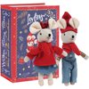 LEVLOVS Christmas Mice in Gift Box Mouse in a Matchbox Toy Baby Registry Gift