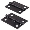 Flat Black Finished Butt Hinges | 2" X 1-1/2" | Pack of 20 | Cabinet Door Hinges | Antique Furniture Hardware | H13-H537D-200BLK2 (10)