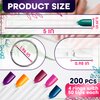 200 Pcs Clear Nail Swatch Sticks Nail Polish - Nail Swatches for Gel Polish Christmas Nail Polish Swatch Stick Nail Sample Sticks Nail Color Swatches - Nail Polish Sample Sticks Nail Sample Swatches